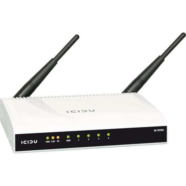 ICIDU NI-707551 Dual-Band (2,4 GHz/5 GHz) Schnelles Ethernet WLAN-Router