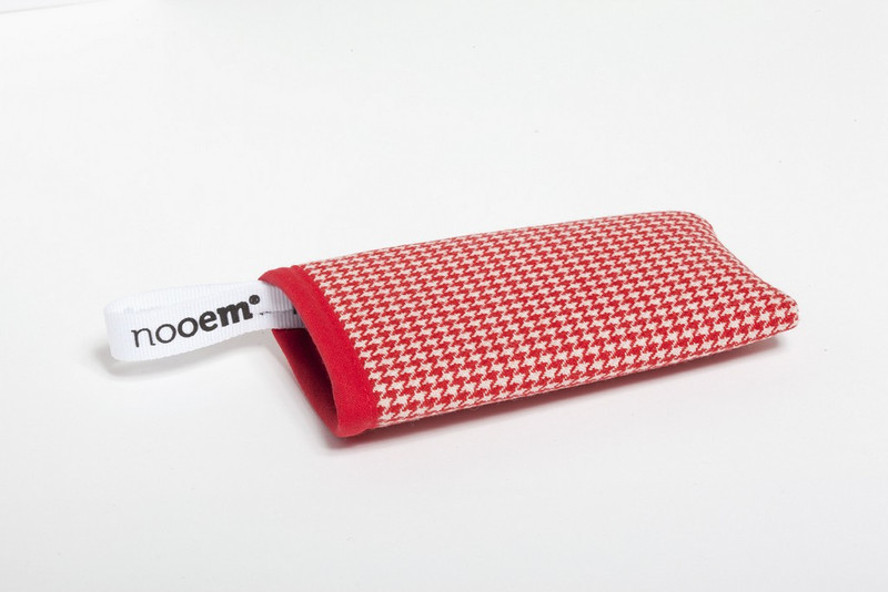 Nooem iPhone 4/4S Textil Beuteltasche Rot, Weiß