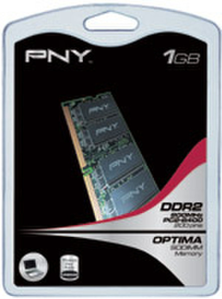 PNY Sodimm DDR2 800MHz (PC2-6400) 1GB 1ГБ DDR2 800МГц модуль памяти
