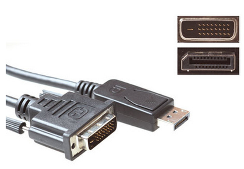 Eminent 1.8m, DisplayPort/DVI -D 1.8m DisplayPort DVI-D Black video cable adapter