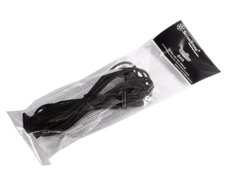 Silverstone PP06B-4SATA10 0.55m SATA SATA Black SATA cable