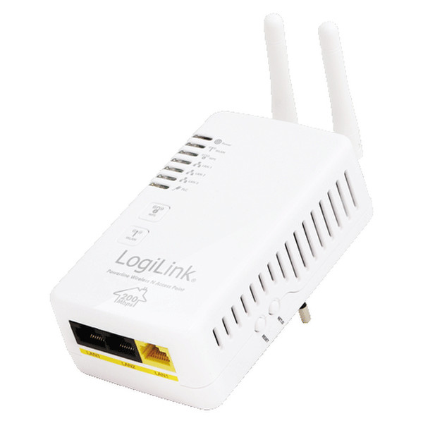 LogiLink WL0142 200Mbit/s Eingebauter Ethernet-Anschluss WLAN 1Stück(e) PowerLine Netzwerkadapter