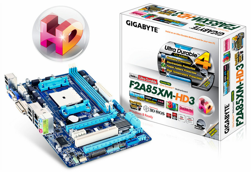 Gigabyte GA-F2A85XM-HD3 AMD A85X Socket FM2 Микро ATX материнская плата