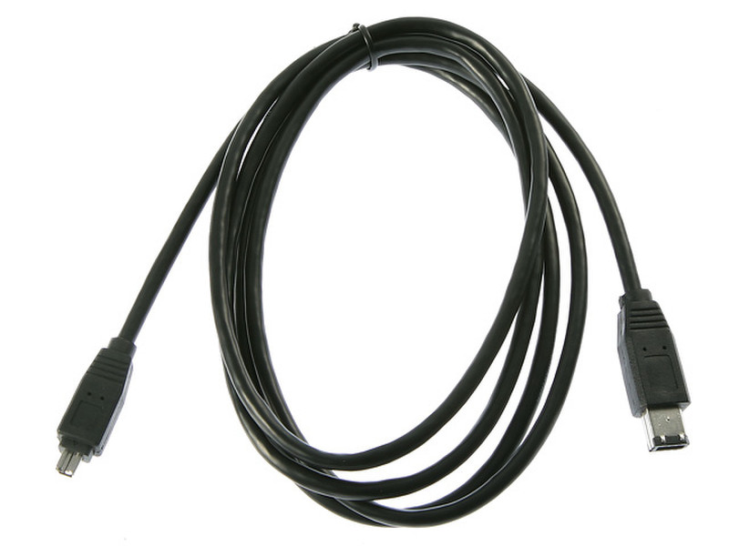 Rosewill 6 ft IEEE1394 1.8m 4-p 6-p Black firewire cable