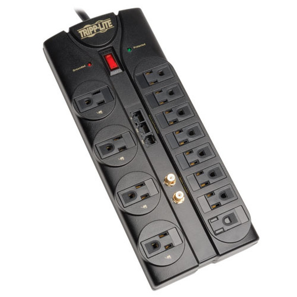 Tripp Lite TLP1208SAT 12AC outlet(s) 120V 2.4m Schwarz Spannungsschutz