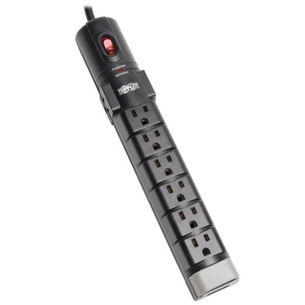 Tripp Lite Protect It! 8-Outlet Surge Protector, 6-ft. Cord, 2160 Joules, Tel/DSL Protection, Cord Clip