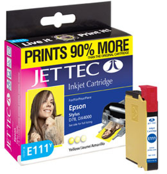 Jet Tec E111Y Yellow Inkjet Cartridge Gelb Tintenpatrone