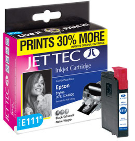 Jet Tec E111B Black Inkjet Cartridge Black ink cartridge