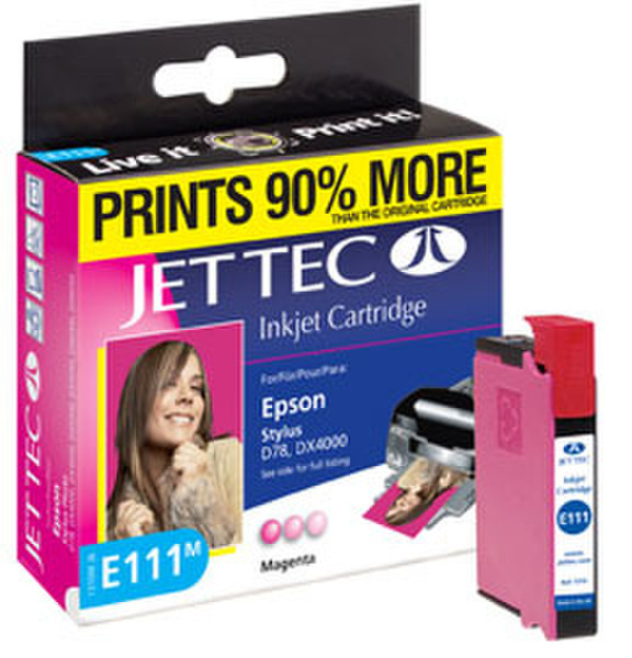 Jet Tec E111M Magenta Inkjet Cartridge magenta ink cartridge