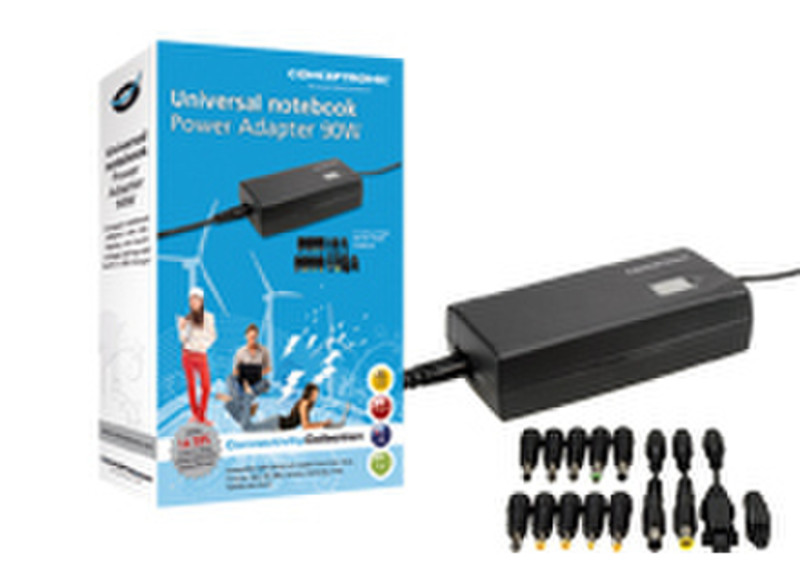 Conceptronic Universal notebook Power Adapter 90W Черный адаптер питания / инвертор
