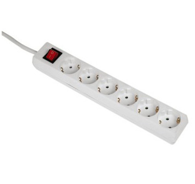 Hama Vis-à-vis 6AC outlet(s) 230V 1.4m White surge protector