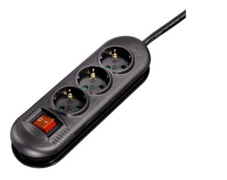 Hama Vis-à-vis 3AC outlet(s) 230V 1.4m Black surge protector