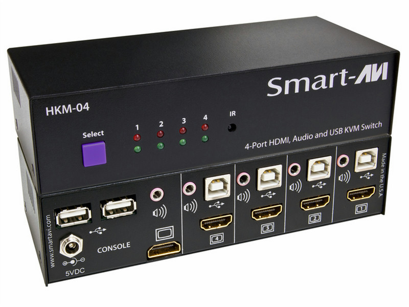 Smart-AVI HKM-04S Black KVM switch