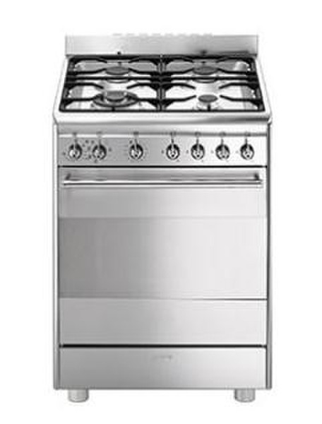 Smeg CX68MF8 Freistehend Gas hob A Edelstahl Küchenherd