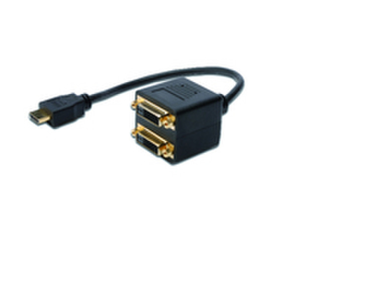 Microconnect HDM1924FX2 HDMI 2 x DVI Black