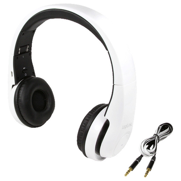LogiLink BT0017 Binaural Kopfband Weiß Mobiles Headset