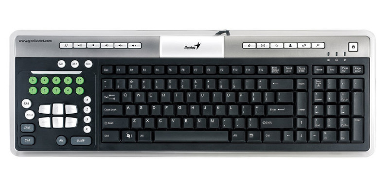 Genius LuxeMate 525 USB Schwarz, Grau Tastatur