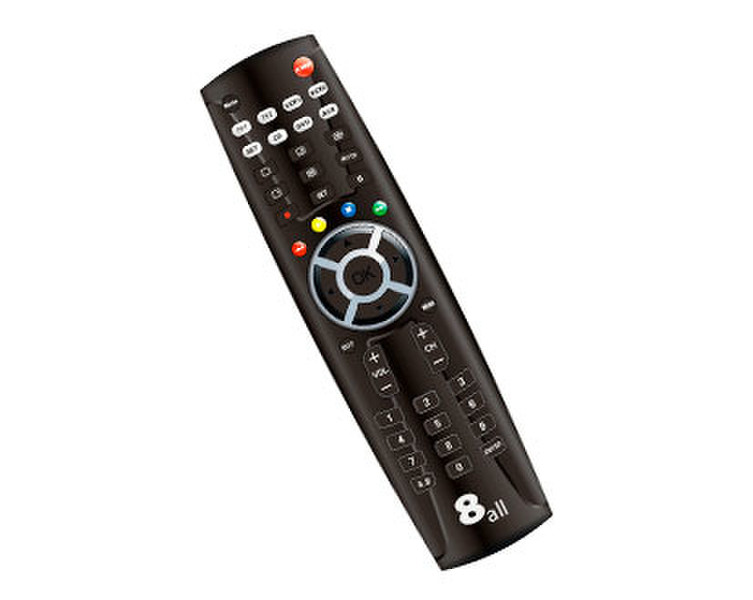Zephir 8ALL IR Wireless press buttons Black remote control