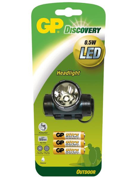 Emos 1451205000 Stirnband-Taschenlampe LED Grau Taschenlampe