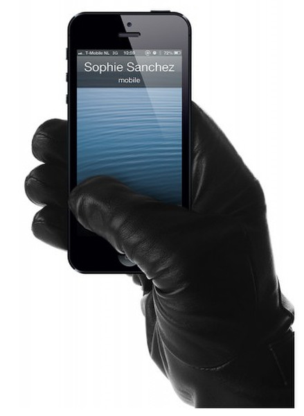 Mujjo Leather Touchscreen Gloves Schwarz Leder