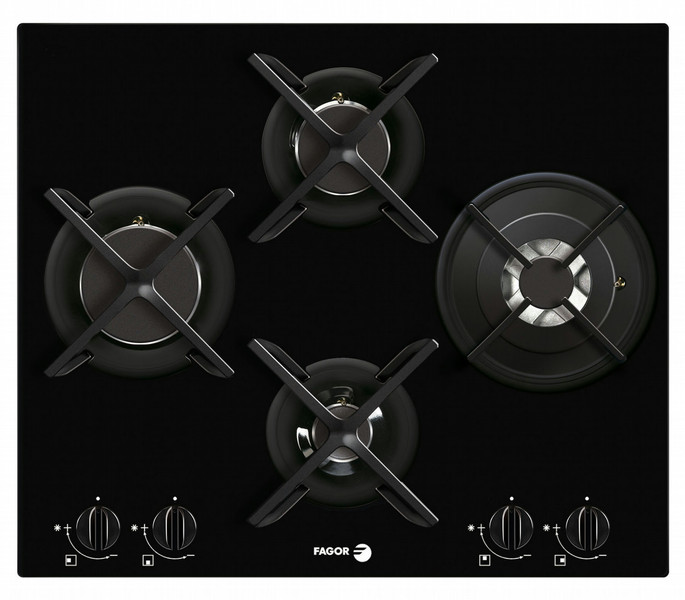 Fagor CFI-4GLSTANAT Eingebaut Gas Schwarz