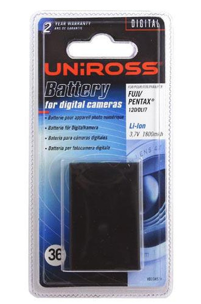Uniross Digital camera battery VB104520 Lithium-Ion (Li-Ion) 1800mAh 3.7V rechargeable battery
