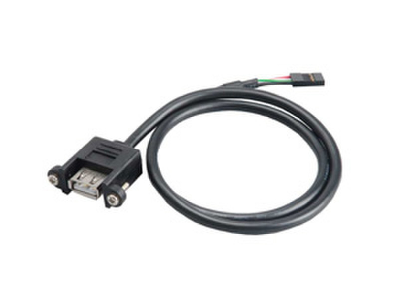 Akasa AK-CBUB06-60BK USB 2.0 type-A USB 2.0 4pin header Schwarz Kabelschnittstellen-/adapter
