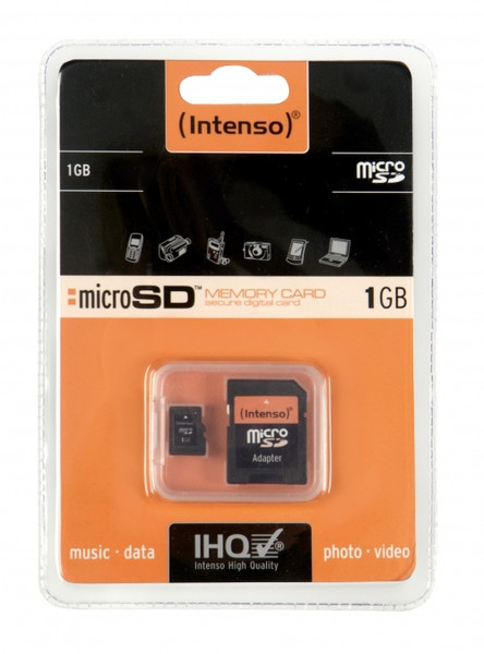 Intenso microSD Card / Adapter, 1024 MB 1ГБ MicroSD карта памяти