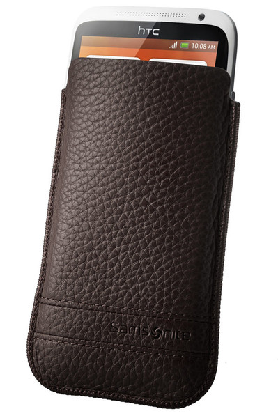 Samsonite Slim Classic Leather Pull case Brown