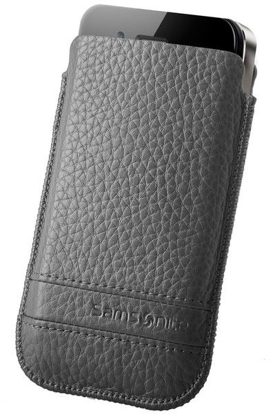 Samsonite Slim Classic Leather Ziehtasche Grau