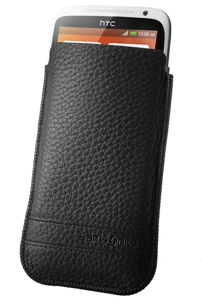 Samsonite Slim Classic Leather Pull case Black