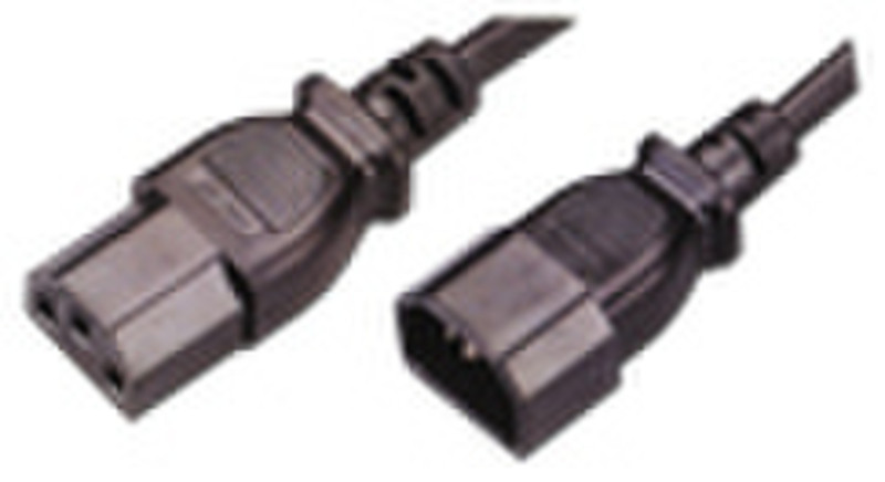 MCL Cable Electric male/female 2m 2м Черный кабель питания