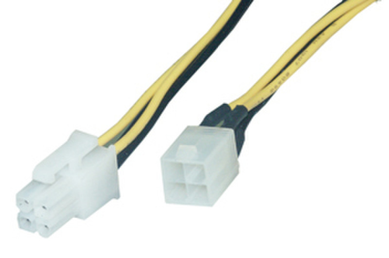 MCL Rallonge P4 male / femelle (20cm) 0.2m White power cable