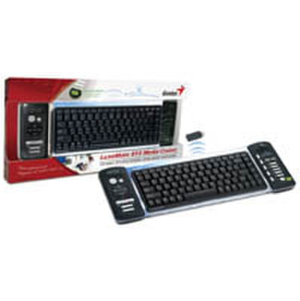 MCL Clavier USB Multimedia Media Cruiser : Luxemate 810 RF Wireless Black keyboard