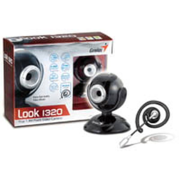 MCL Webcam USB 2.0 - 1.3 m pixels + casque micro : Look 1320 1.3MP USB 2.0 Schwarz Webcam