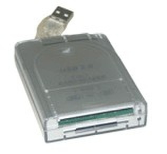 MCL Lecteur USB 2.0 de carte memoire interne / externe + hub USB USB 2.0 Silber Kartenleser