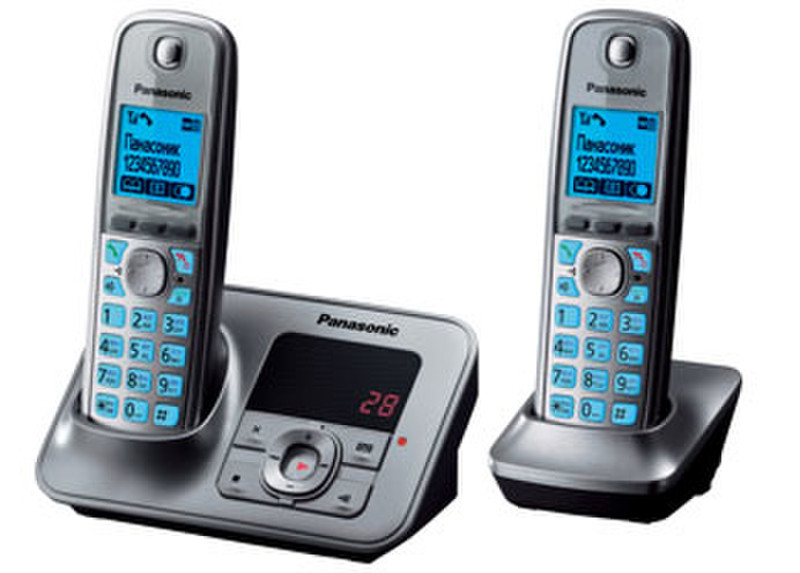 Panasonic KX-TG6622 DECT Идентификация абонента (Caller ID) Cеребряный
