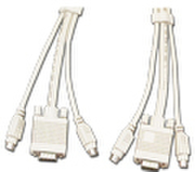 MCL Cable KVM HD15M/F, MD6M/F, MD6M/F 20.0m 20m Tastatur/Video/Maus (KVM)-Kabel