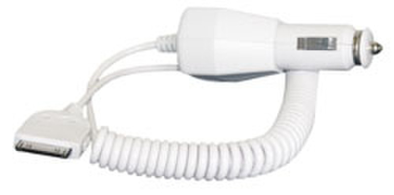 MCL Car Charger for iPod 2m Weiß Stromkabel