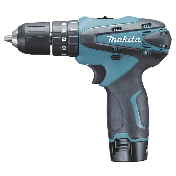 Makita HP330DWLE Pistol grip drill Lithium-Ion (Li-Ion) 1.3Ah 1100g Black,Turquoise cordless combi drill