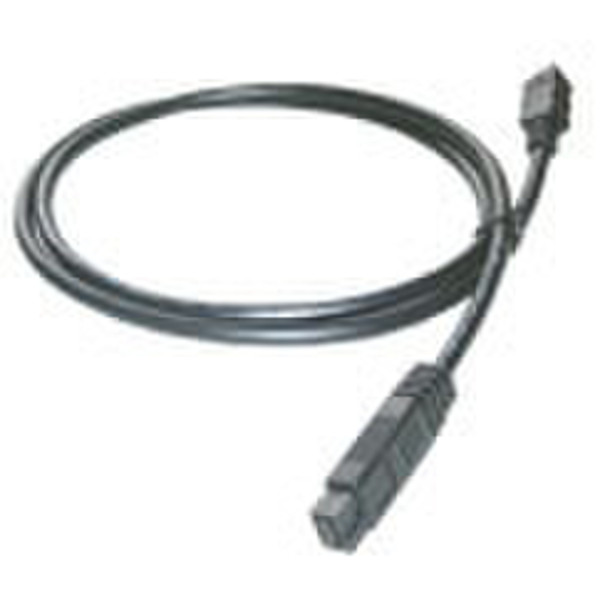 MCL Cable Fire Wire 4 contacts / 9 contacts (B) 2 metres 2m Schwarz Firewire-Kabel