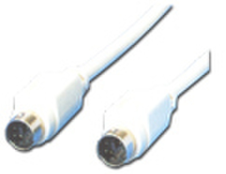 MCL Cable Minidin 6 Male/Male 2m 2м Белый кабель PS/2