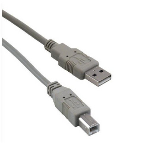 MCL USB 2.0 A/B 3m 3м USB A USB B Серый кабель USB