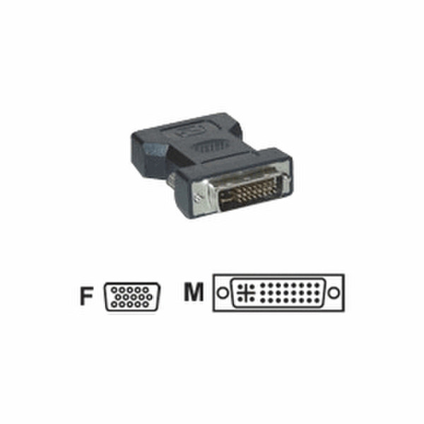 MCL Adaptateurs DVI-I vers HD15 (VGA)DVI-I Male / HD15 Femelle DVI-I VGA (D-Sub) Schwarz Kabelschnittstellen-/adapter