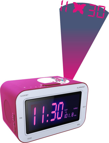 Bigben Interactive RR30 Clock Analog Pink radio