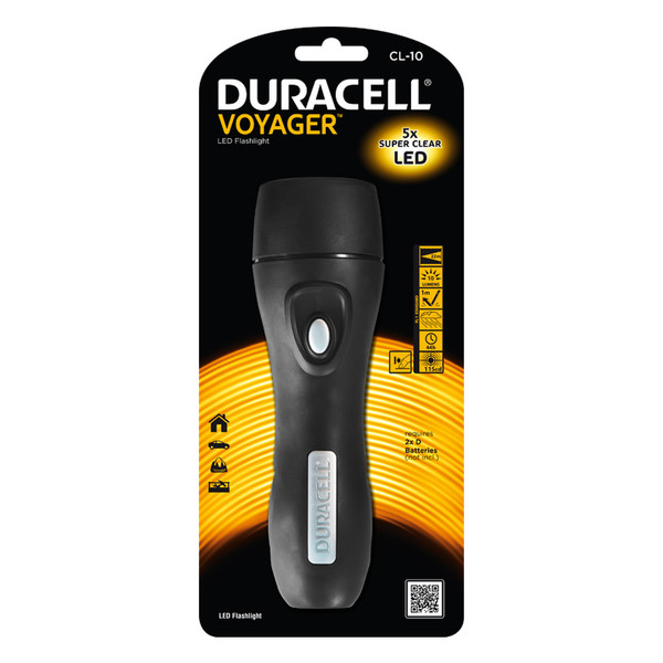 Duracell VOYAGER Hand flashlight LED Black