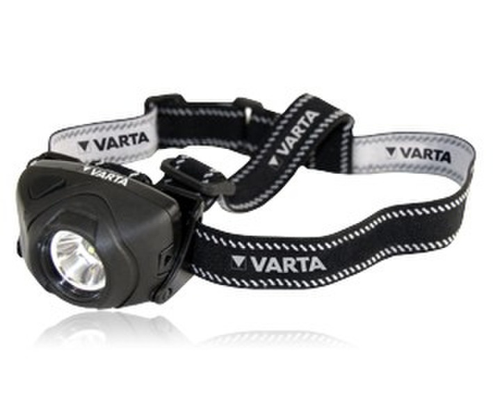 Varta 1W LED Stirnband-Taschenlampe LED Schwarz