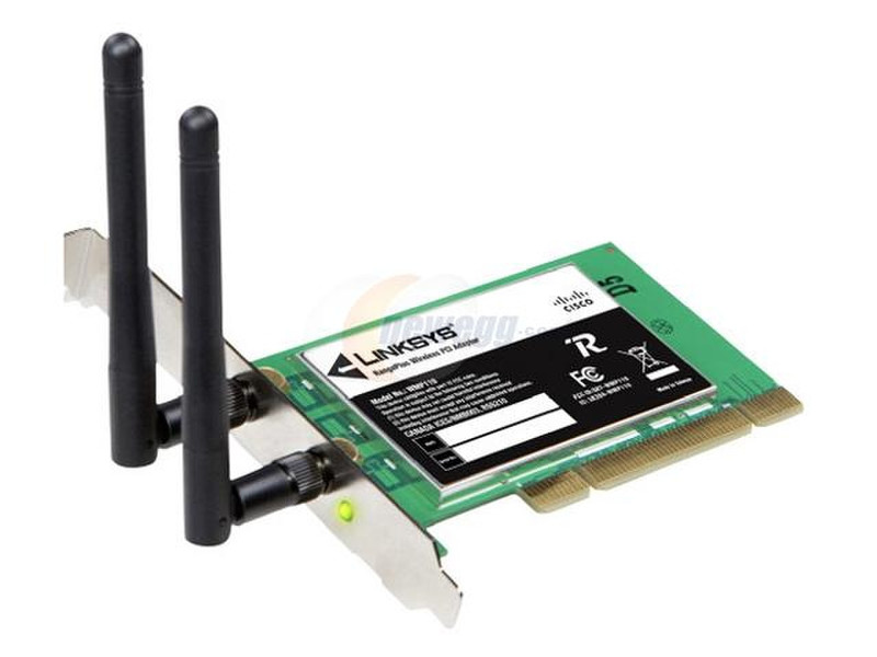 Linksys WMP110 RangePlus Wireless PCI Adapter Eingebaut 300Mbit/s Netzwerkkarte