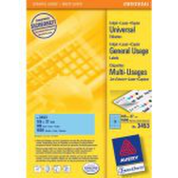 Avery Universal Labels, Blue 105x37mm 1600pc(s) self-adhesive label