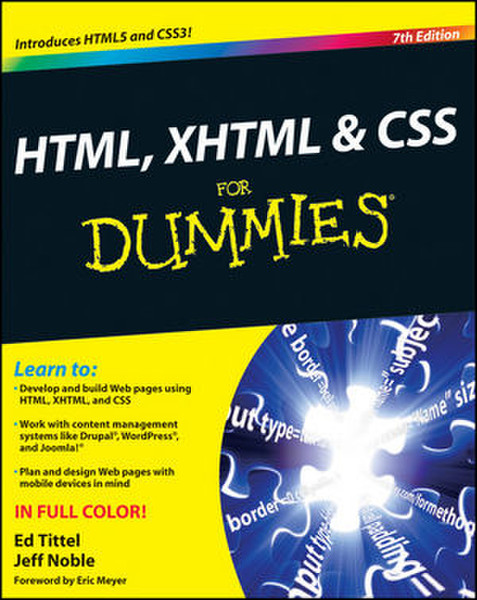 Wiley HTML, XHTML & CSS For Dummies, 7th Edition 416pages English software manual
